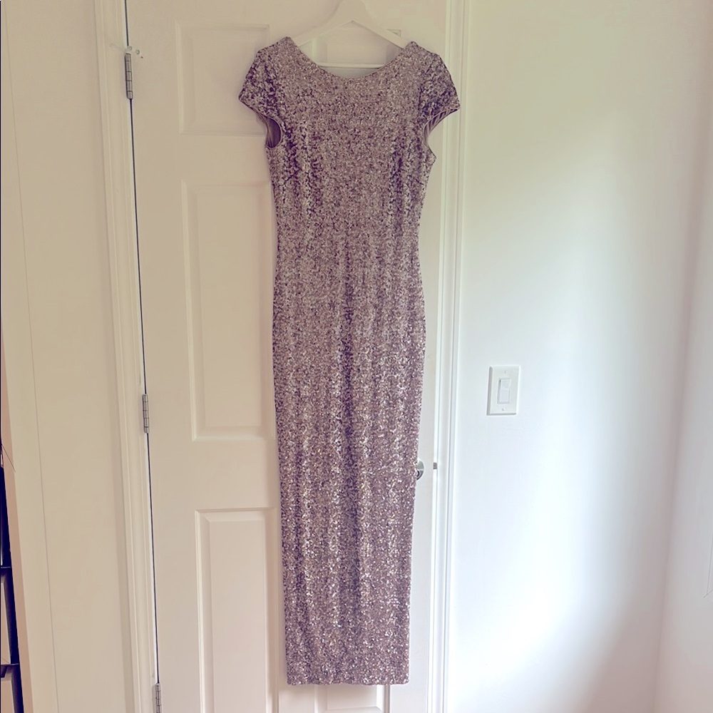 Dress the Population rose gold sequin Maxi Dress